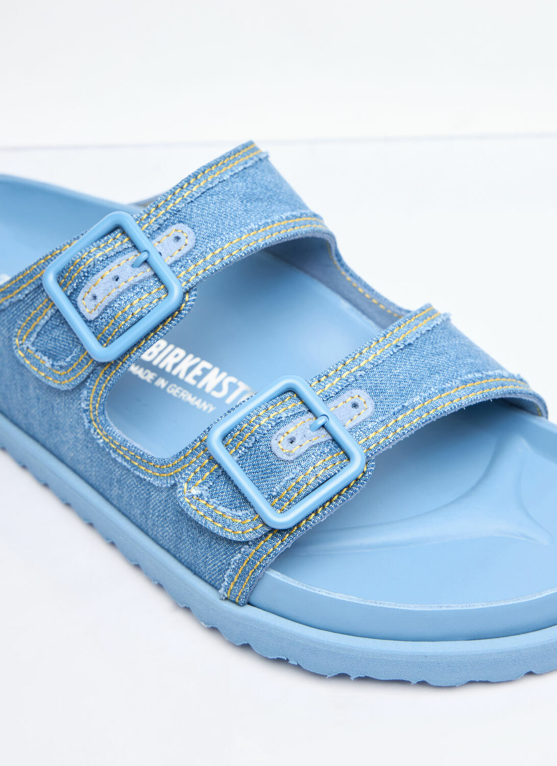 Birkenstock 1774 Arizona Stone Washed Denim Sandals
