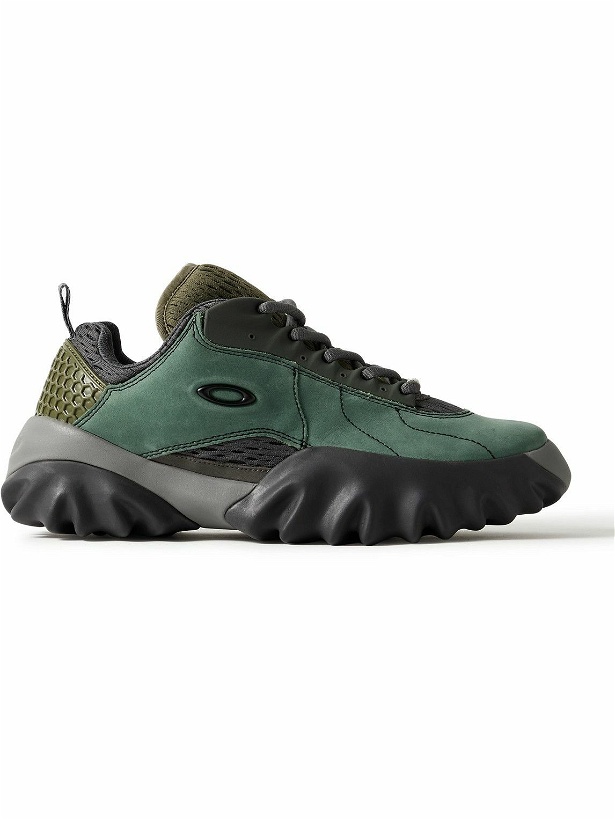 Photo: Oakley Factory - Brain Dead Chop Saw Panelled Mesh, TPU and Nubuck Sneakers - Green