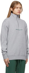 Museum of Peace & Quiet Grey Half-Zip Logo Sweatshirt