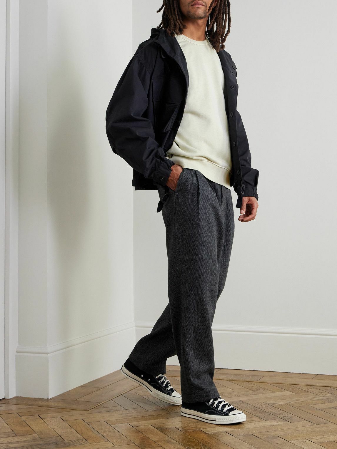 FrizmWORKS - OG Pigment-Dyed Cotton-Jersey Sweatshirt - Green