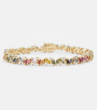 Suzanne Kalan - Fireworks 18kt yellow gold bracelet with diamonds and sapphires