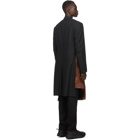 Comme des Garcons Homme Plus Black Twill Bonding Treated Coat