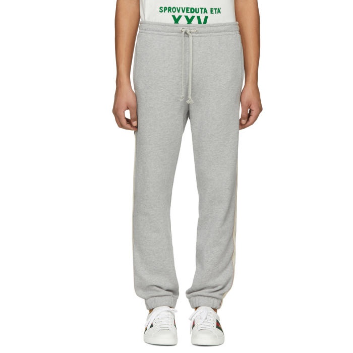 Photo: Gucci Grey Logo Band Sweatpants 