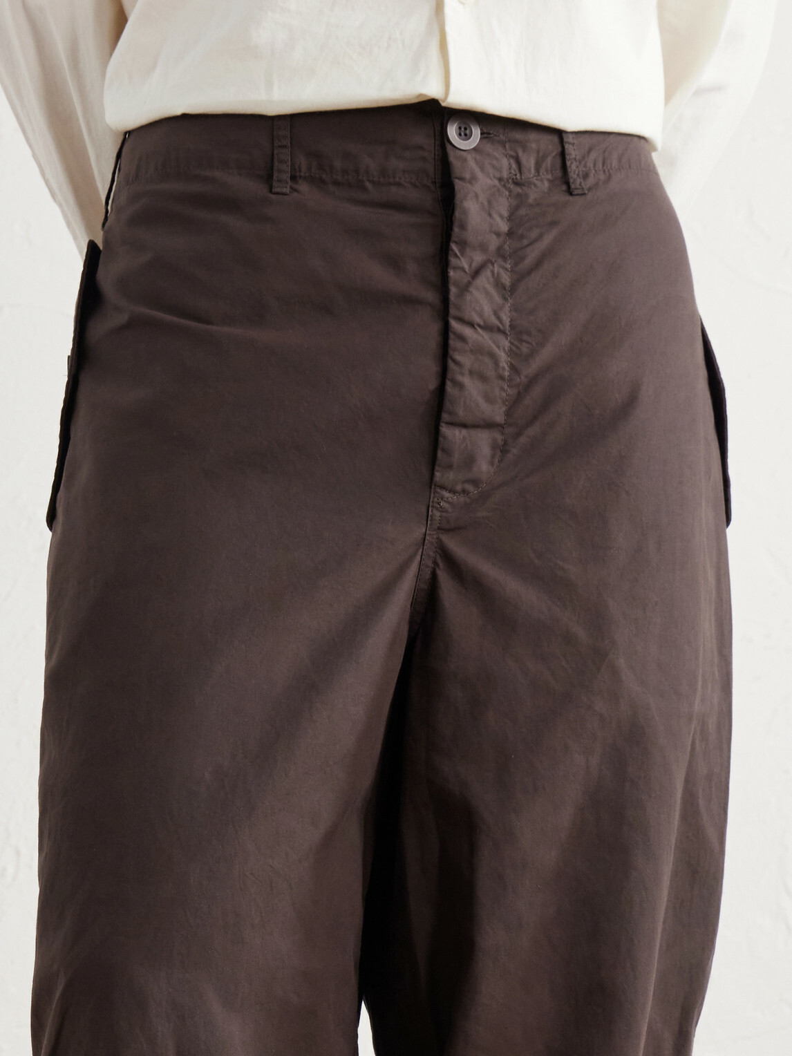 Casey Casey - Abel Wide-Leg Cotton Trousers - Brown