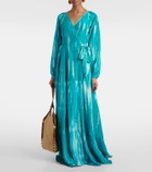 Anna Kosturova Tie-dye silk wrap dress