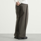 BEAMS Men's New Wide Pleated Chino in Charcoal