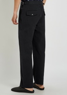 Bode Straight-leg Seersucker Trousers Navy