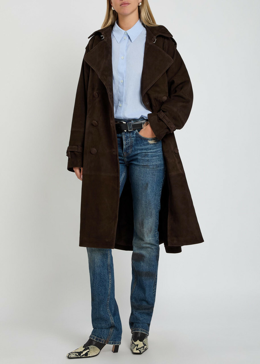 Aaron Esh Distressed Slim Straight-leg Jeans Denim