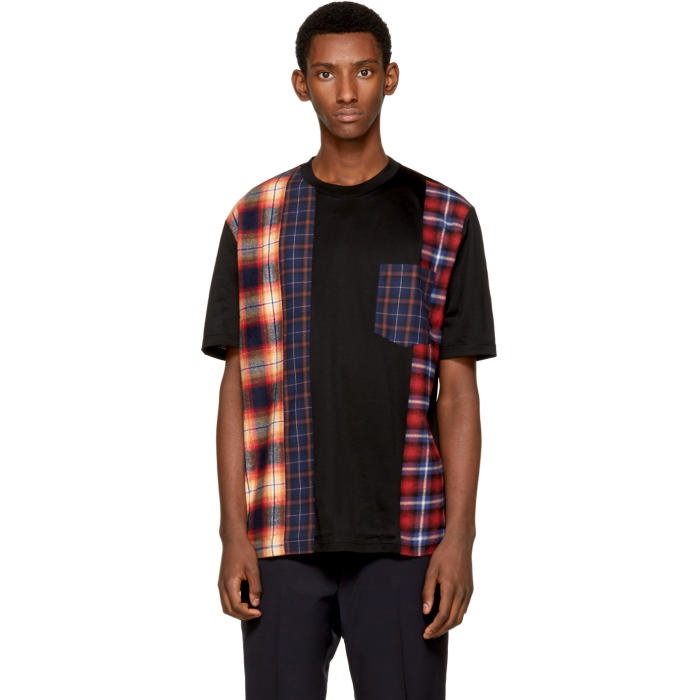 Photo: Lanvin Black Multi Check T-Shirt 