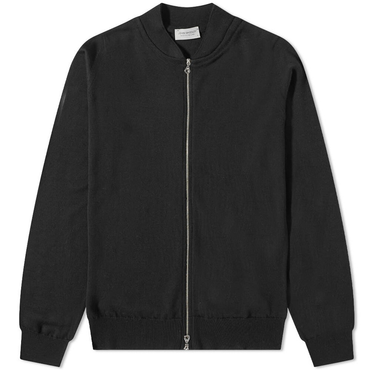 Photo: John Smedley Men's Merino Bomber Jacket in Black