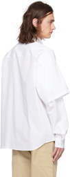 Le PÈRE White Double Sleeve Shirt