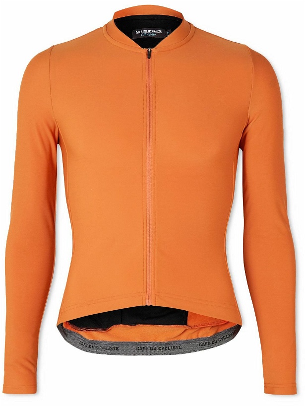 Photo: Café du Cycliste - Audrey Logo-Appliquéd Cycling Jersey - Orange