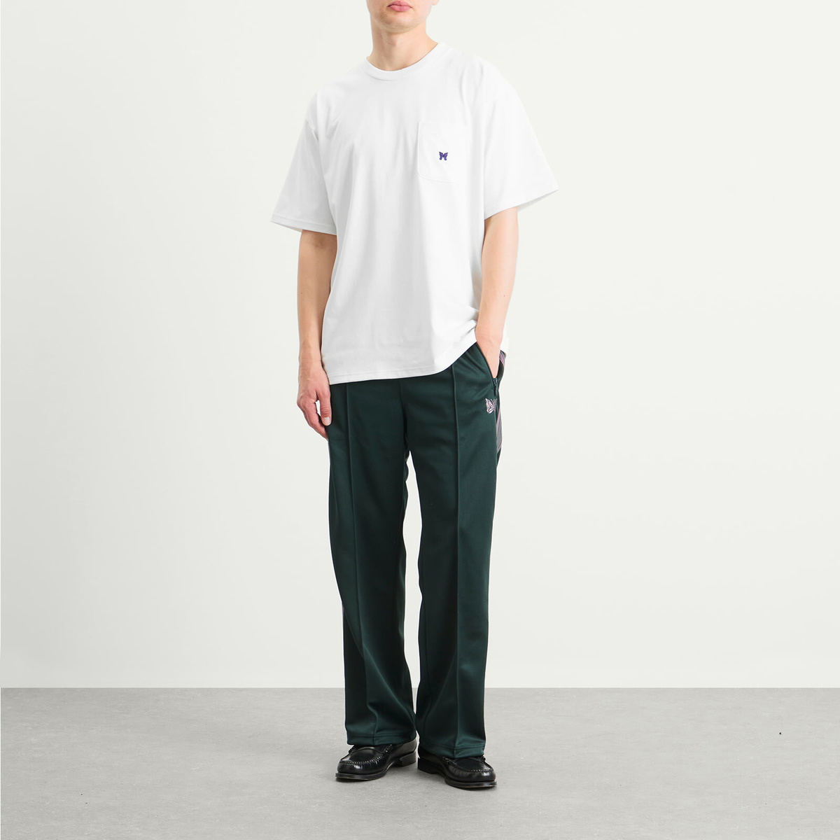 Needles Men's Crew Neck T-Shirt in White