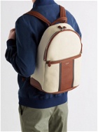 SERAPIAN - Canvas and Full-Grain Leather Backpack