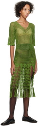 Bode Green Flint Midi Dress