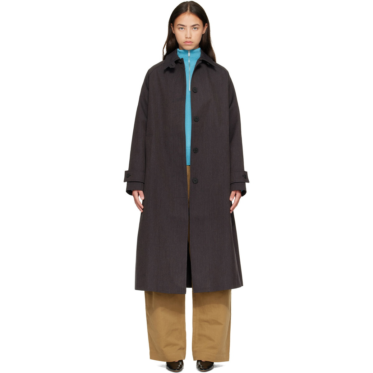 Studio Nicholson Brown Holin Trench Coat