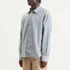 Norse Projects Men's Falster Fine Check Oversized Shirt in Cerulean