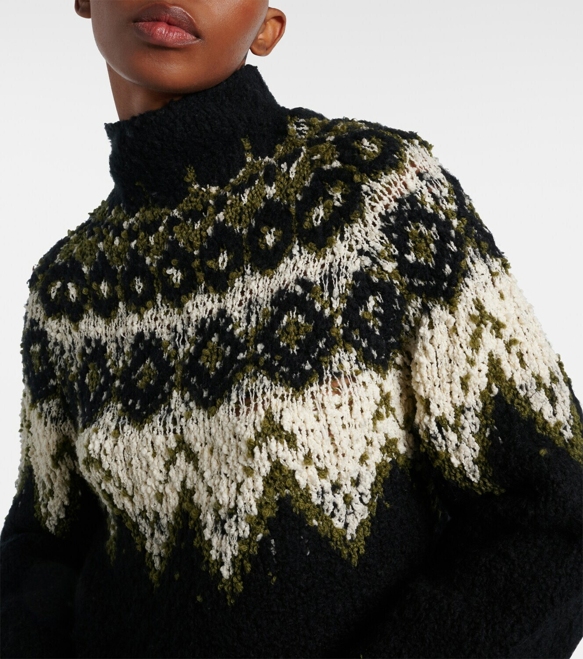 Proenza Schouler Lizzy fair isle cotton turtleneck sweater