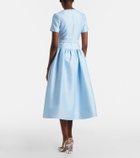 Self-Portrait Belted taffeta midi dress