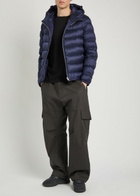Ten C Padded Hooded Nylon Jacket Navy