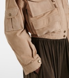 Balmain Suede bomber jacket