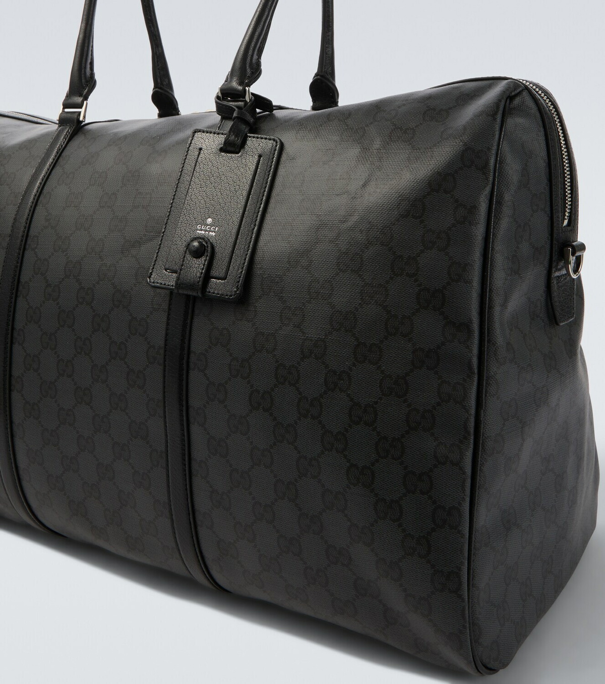Gucci GG canvas leather-trimmed duffel bag