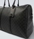 Gucci GG canvas leather-trimmed duffel bag
