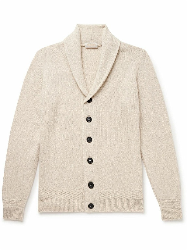 Photo: John Smedley - Cullen Slim-Fit Recycled-Cashmere and Merino Wool-Blend Cardigan - Neutrals