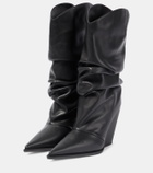 Alexandre Vauthier Faux leather knee-high boots