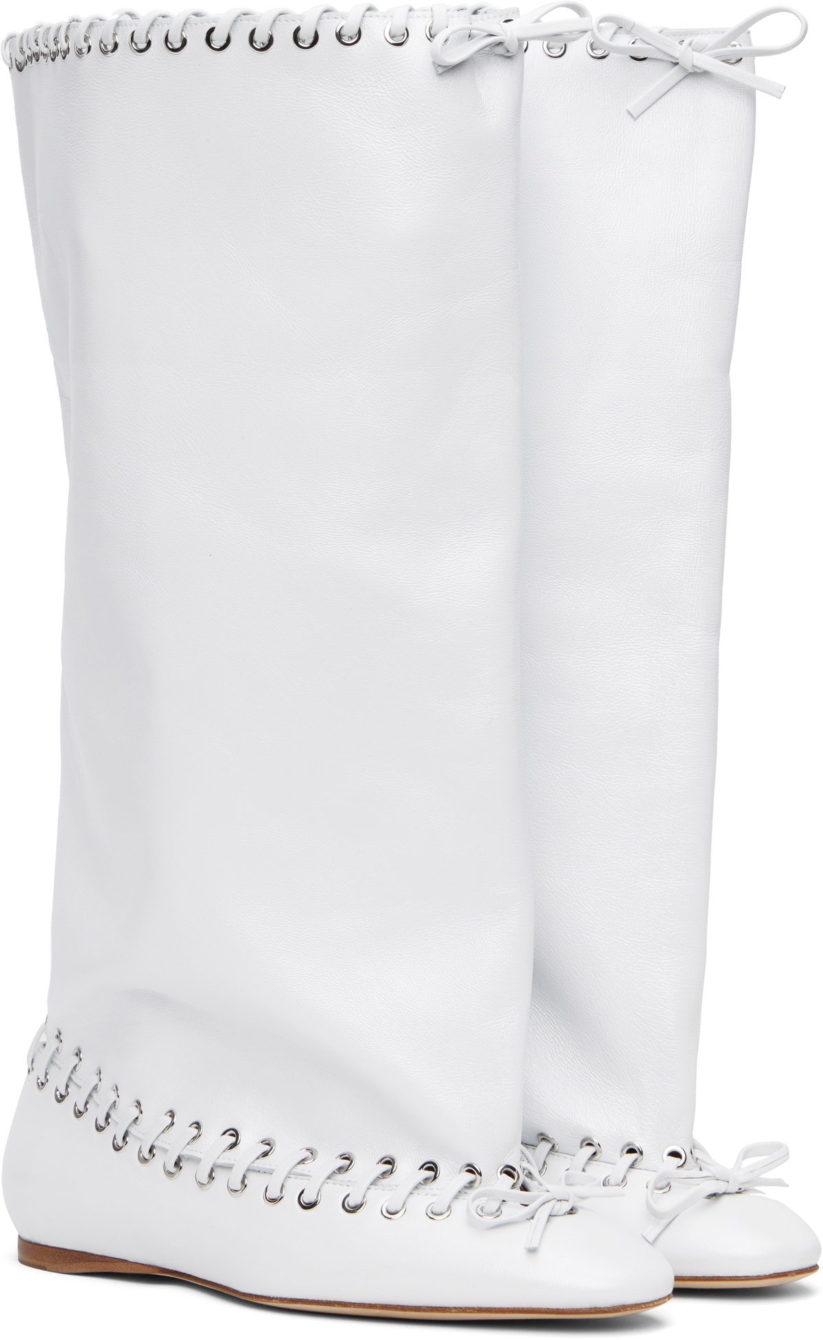 ALL-IN White Level Flat Boots