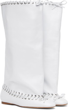 ALL-IN White Level Flat Boots
