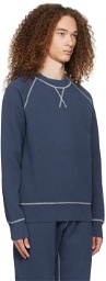 Sunspel Navy Raglan Sweatshirt