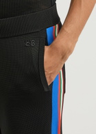 Wales Bonner Tide Striped Knitted Sweatpants Black