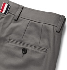 Thom Browne - Grey Cropped Cotton-Twill Trousers - Gray