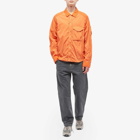 C.P. Company Men's Chrome-R Zip Overshirt in Harvest Pumpkin