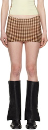 Miaou Brown Elektra Miniskirt