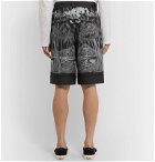Sacai - SUN SURF Diamond Head Printed Voile Shorts - Black
