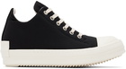 Rick Owens Drkshdw Black Taffeta Sneakers