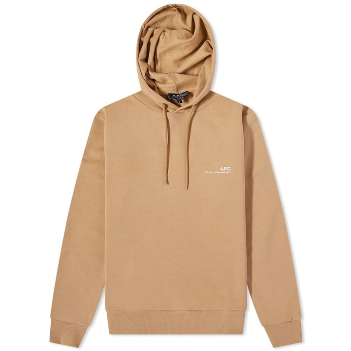 Photo: A.P.C. Men's Item Logo Hoody in Beige