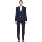 Boss Navy Check Nalton Pirko Slim Suit