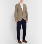 MAN 1924 - Beige Kennedy Slim-Fit Unstructured Prince of Wales Checked Linen Blazer - Beige