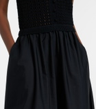 Polo Ralph Lauren Crochet-trimmed cotton poplin midi dress