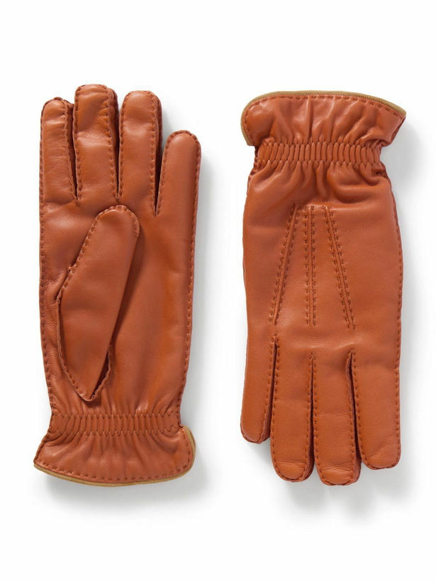 Photo: Brunello Cucinelli - Leather Gloves - Brown