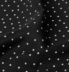 Lanvin - Polka-Dot Silk Pocket Square - Black