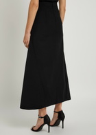 Huishan Zhang Vicky Tailored Wool Midi Skirt Black