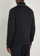 PS Paul Smith Half-zip Fine Cotton-knit Jumper Navy
