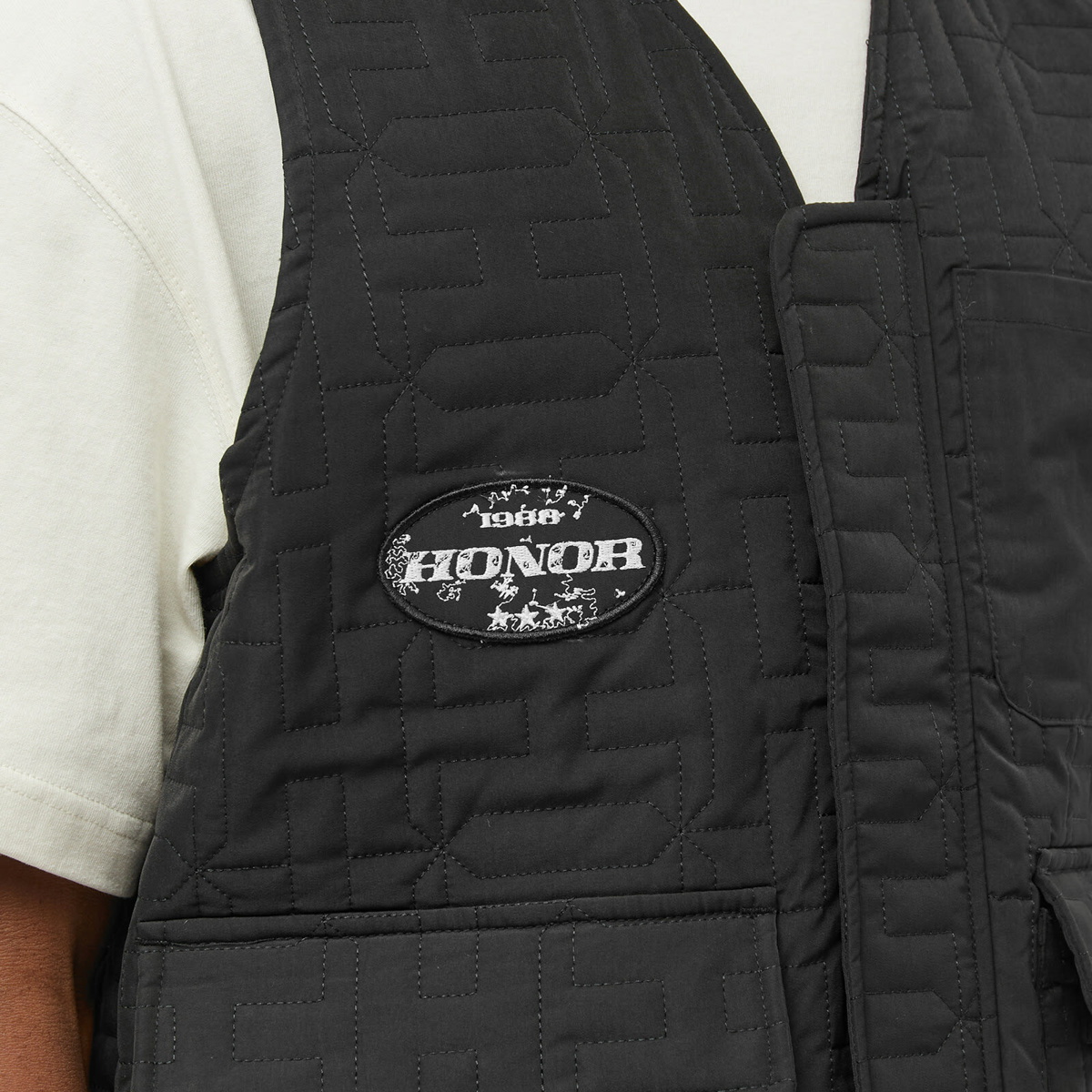 Quilted nylon trucker vest w/ pockets - Honor The Gift - Men