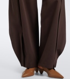 Loewe Cotton and silk gabardine barrel-leg pants