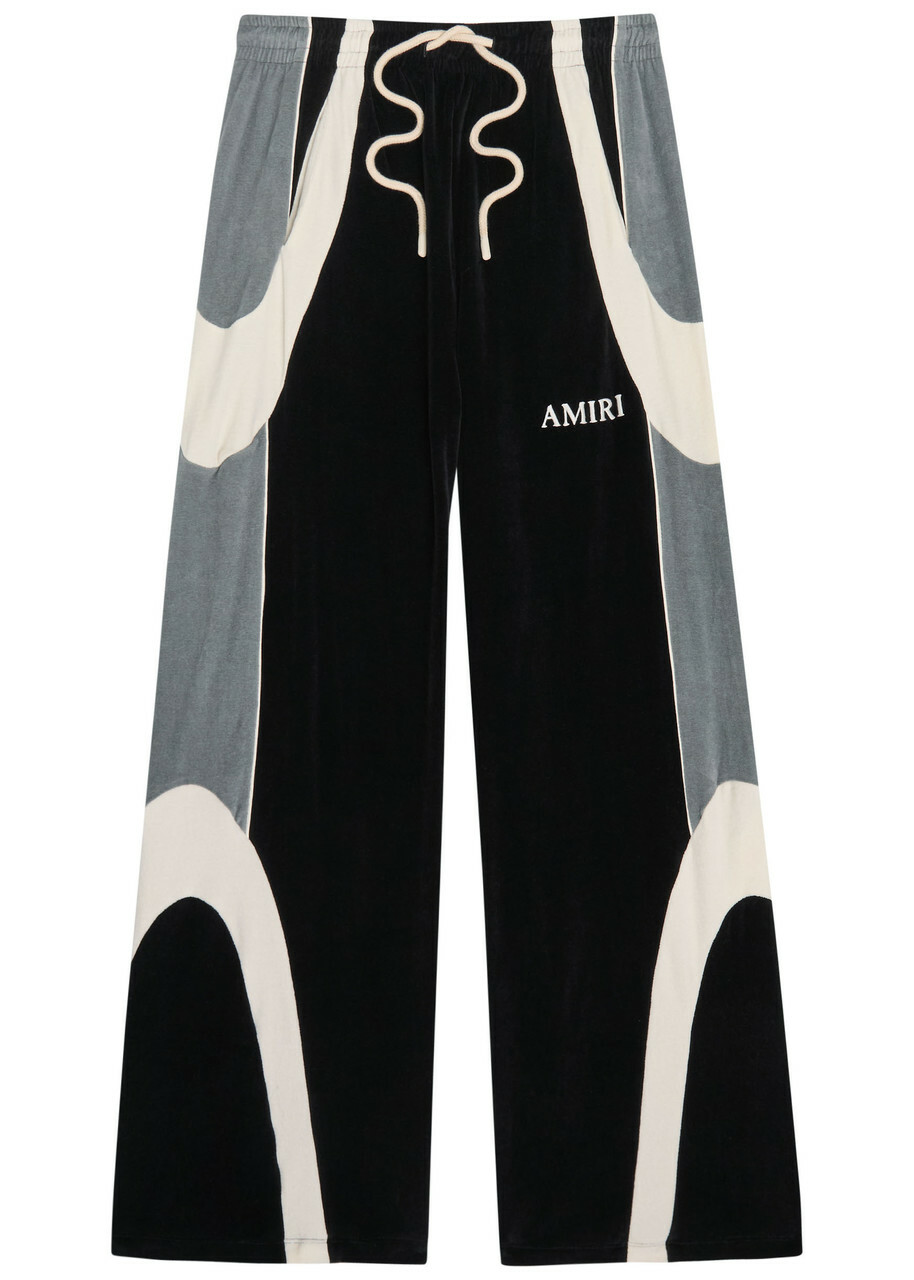 AMIRI Black Velour Skinny Stack Jeans Amiri