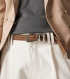 Brunello Cucinelli Debossed leather belt